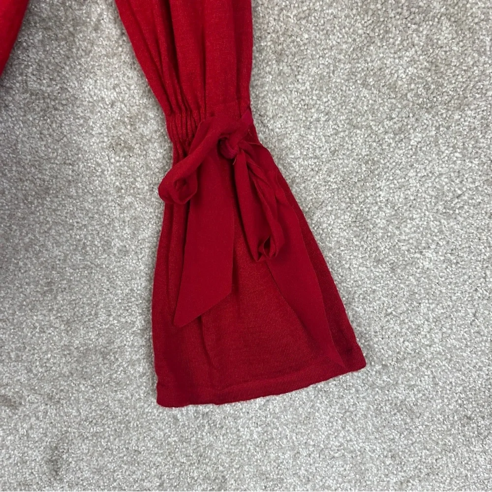 RSVP by Talbots Sweater Womens Medium Petite Red Merino Wool Pullover- 1446* - Picture 4 of 10